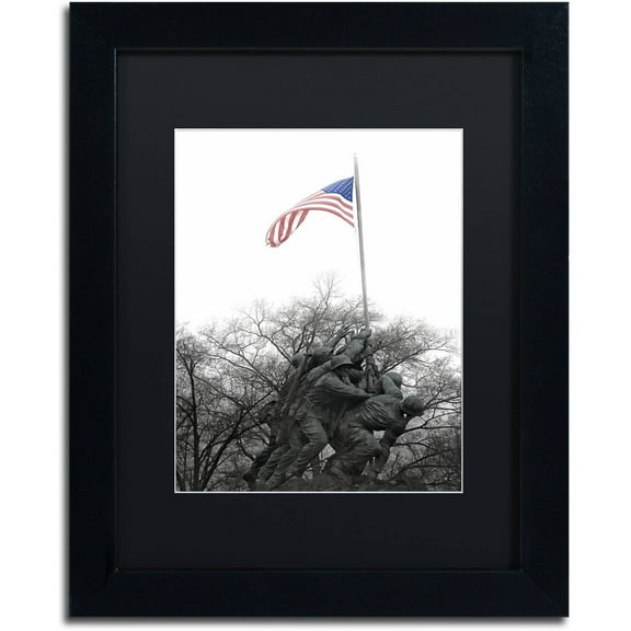 Trademark Fine Art "Courage" Canvas Art by CATeyes, Black Matte, Black Frame