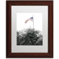 Trademark Fine Art "Courage" Canvas Art by CATeyes, White Matte, Wood Frame