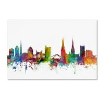 Trademark Fine Art "Coventry England Skyline" Canvas Art by Michael Tompsett
