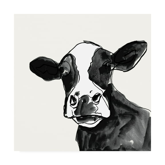 Trademark Fine Art 'Cow Contour I' Canvas Art by Victoria Borges