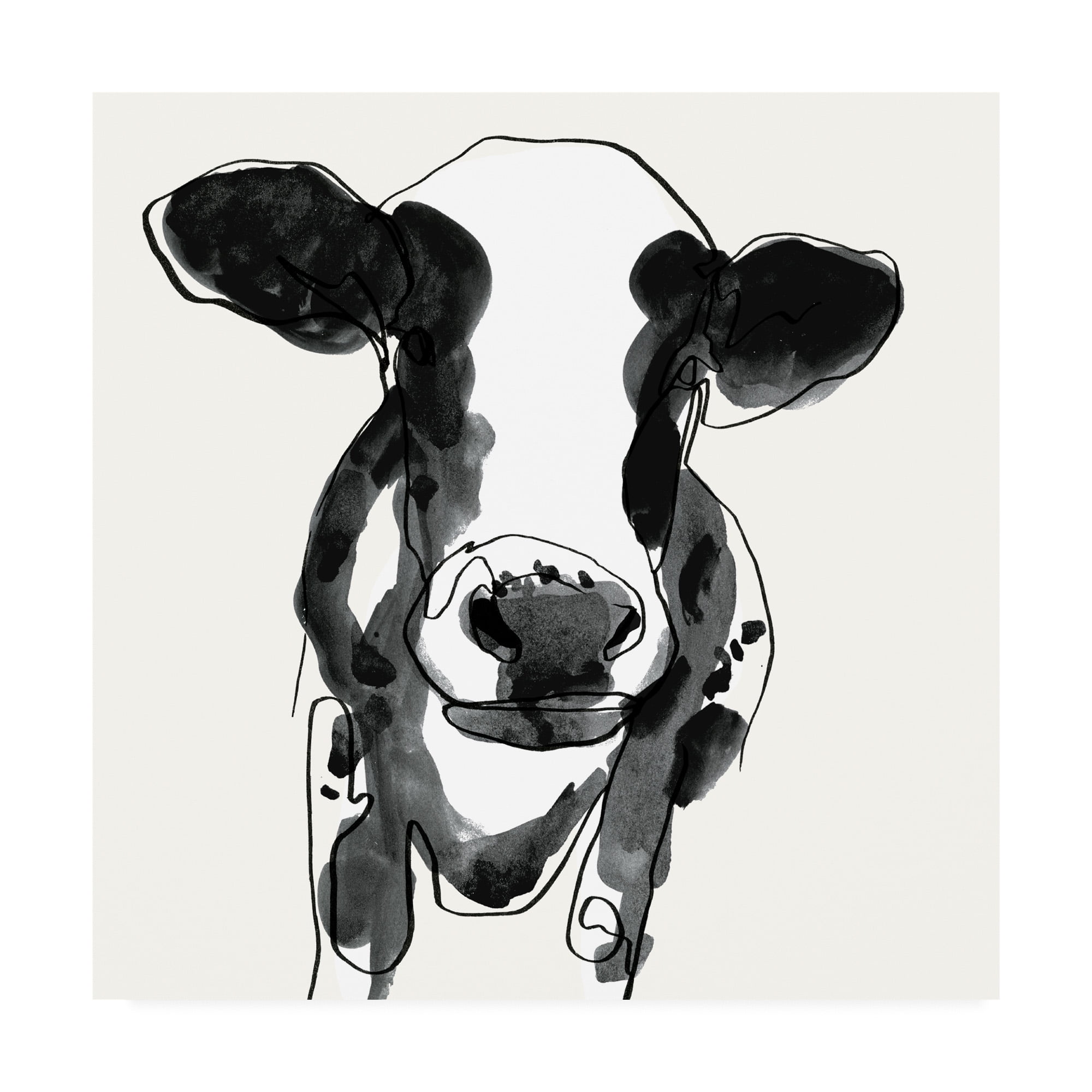 Trademark Fine Art 'Cow Contour II' Canvas Art by Victoria Borges