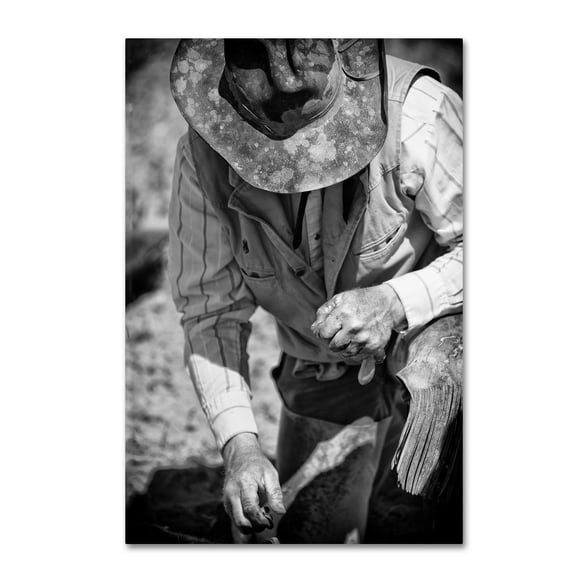 Trademark Fine Art 'Cowboy and His Hat' Canvas Art by Dan Ballard