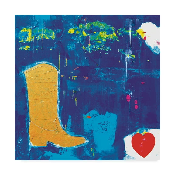 Trademark Fine Art 'Cowgirl Boots Love' Canvas Art by Nicole Dietz