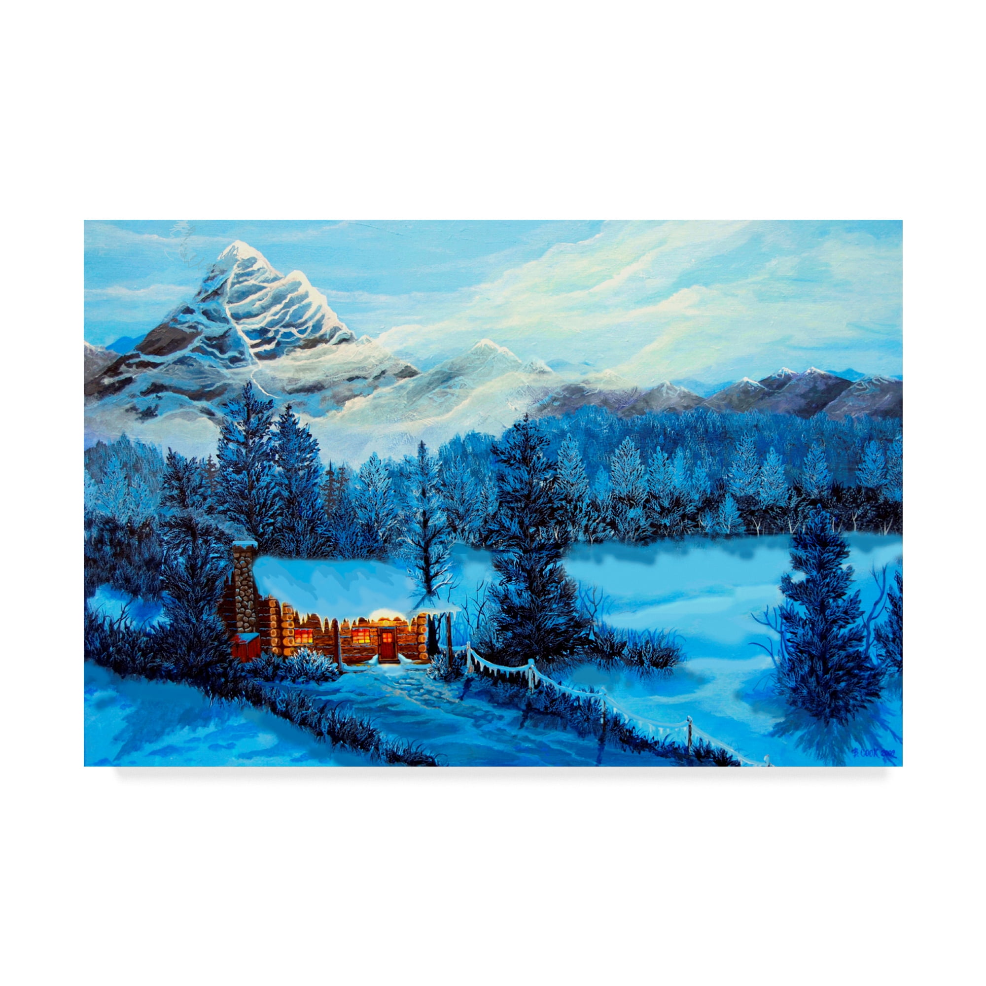 Trademark Fine Art 'Cozy Cabin' Canvas Art by Bonnie B Cook