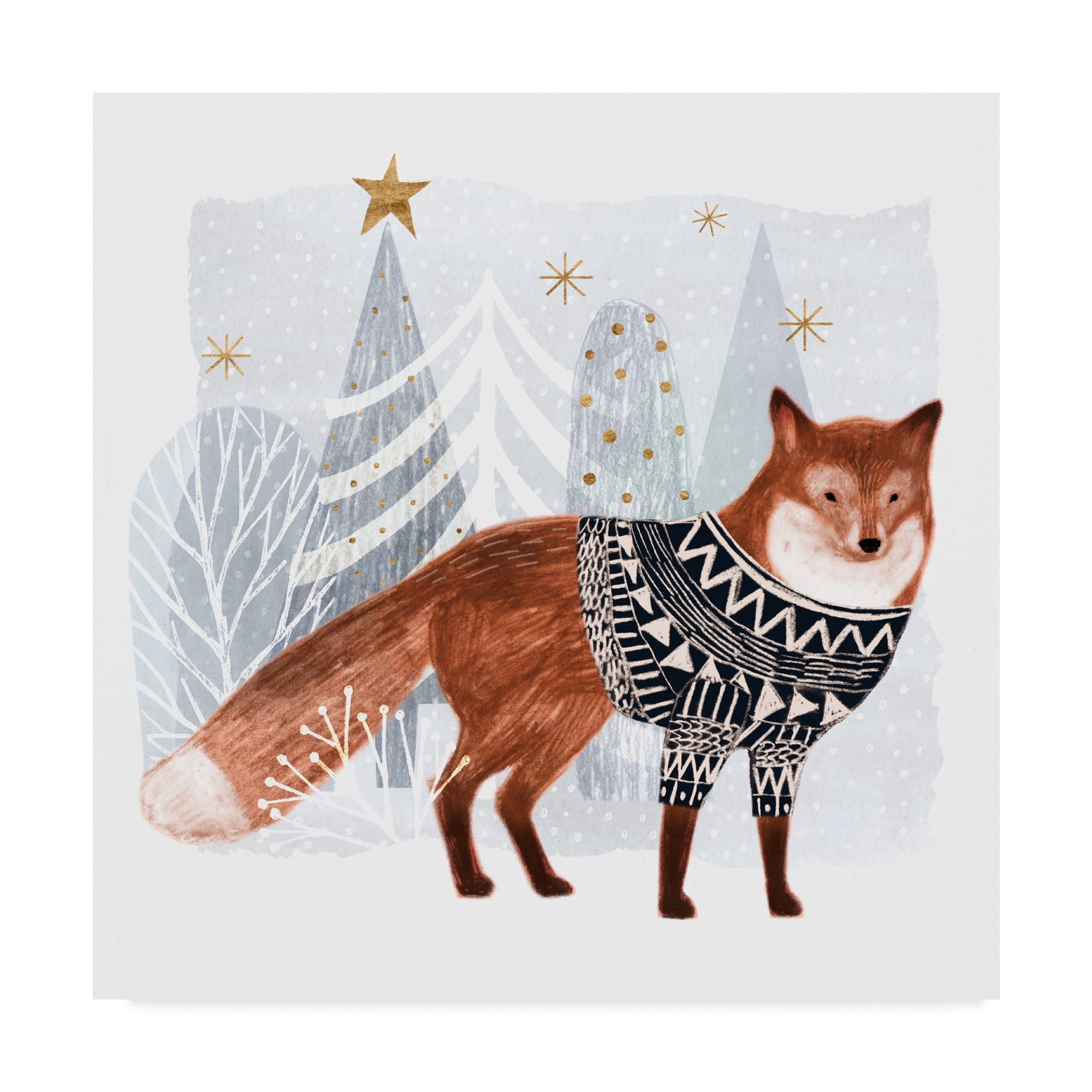 Trademark Fine Art 'Cozy Woodland Animal I' Canvas Art by Victoria Borges