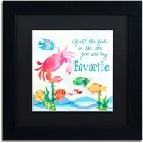 Trademark Fine Art "Crab" Canvas Art by Lisa Powell Braun, Black Matte, Black Frame