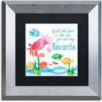 Trademark Fine Art "Crab" Canvas Art by Lisa Powell Braun, Black Matte, Silver Frame