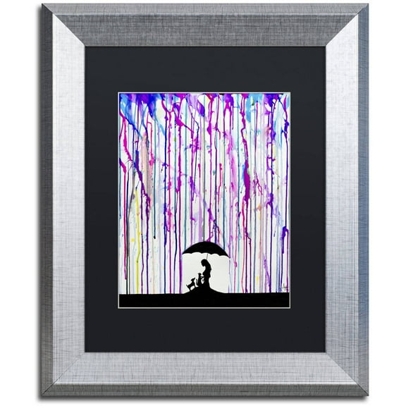 Trademark Fine Art 'Cradle' Canvas Art by Marc Allante, Black Matte, Silver Frame