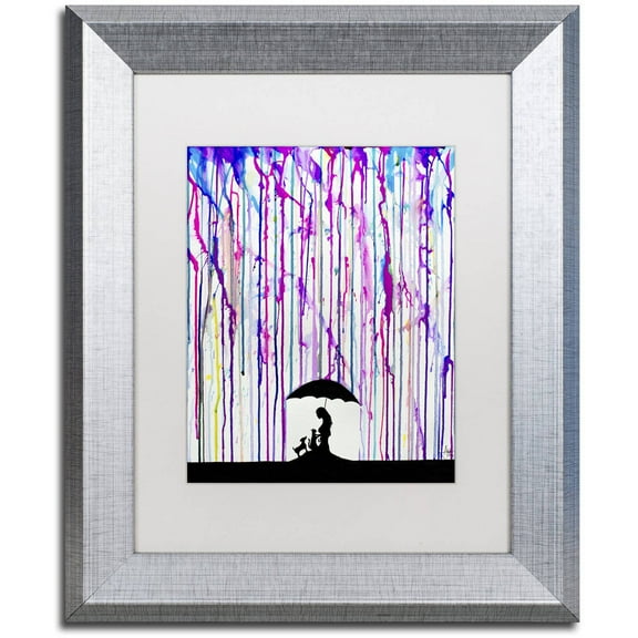 Trademark Fine Art 'Cradle' Canvas Art by Marc Allante, White Matte, Silver Frame