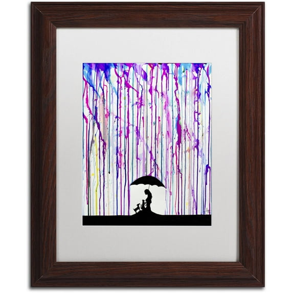 Trademark Fine Art 'Cradle' Canvas Art by Marc Allante, White Matte, Wood Frame