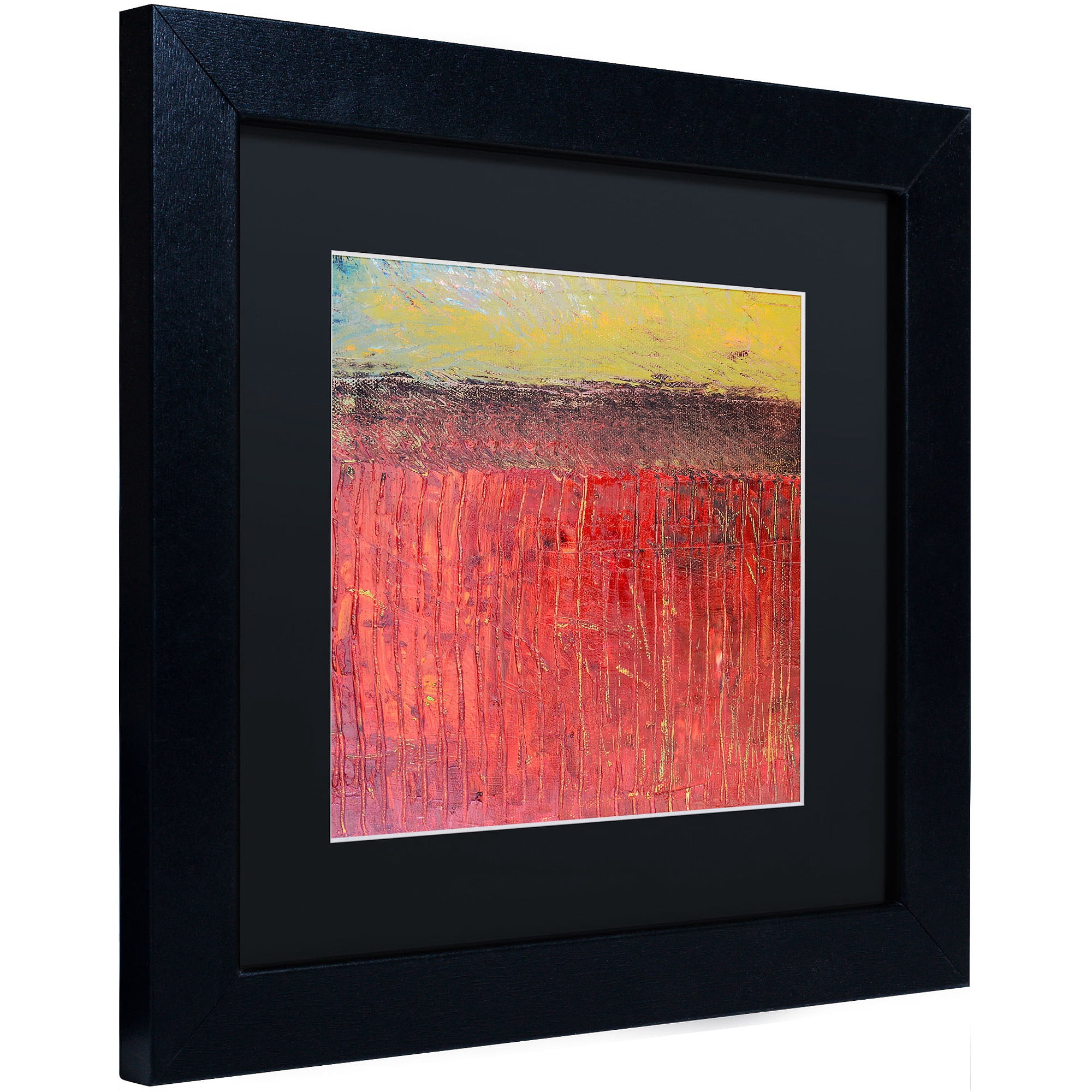 Trademark Fine Art "Cranberry Bog" Canvas Art by Michelle Calkins, Black Matte, Black Frame