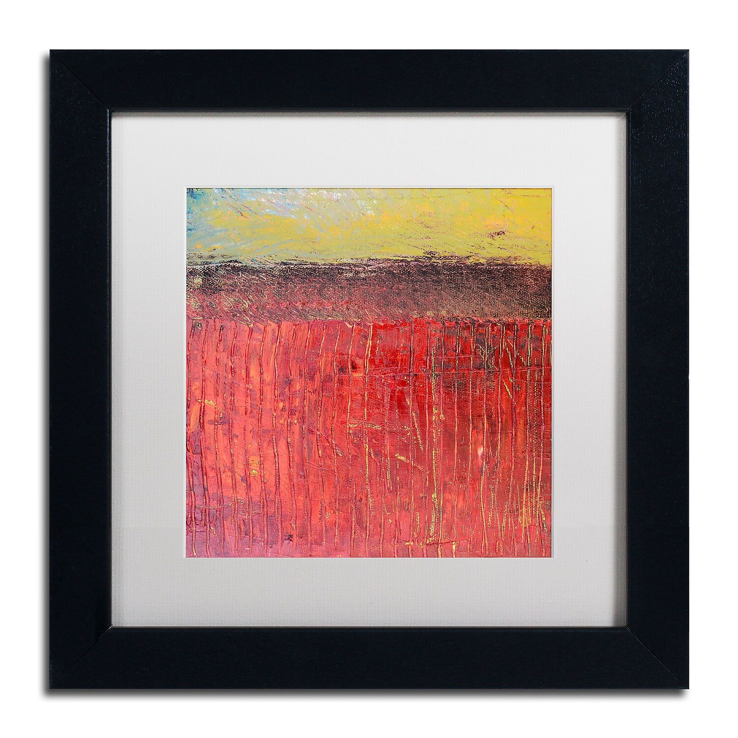 Trademark Fine Art "Cranberry Bog" Canvas Art by Michelle Calkins, White Matte, Black Frame
