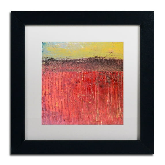 Trademark Fine Art "Cranberry Bog" Canvas Art by Michelle Calkins, White Matte, Black Frame