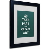 Trademark Fine Art "Create Art" Canvas Art by Megan Romo, Black Frame