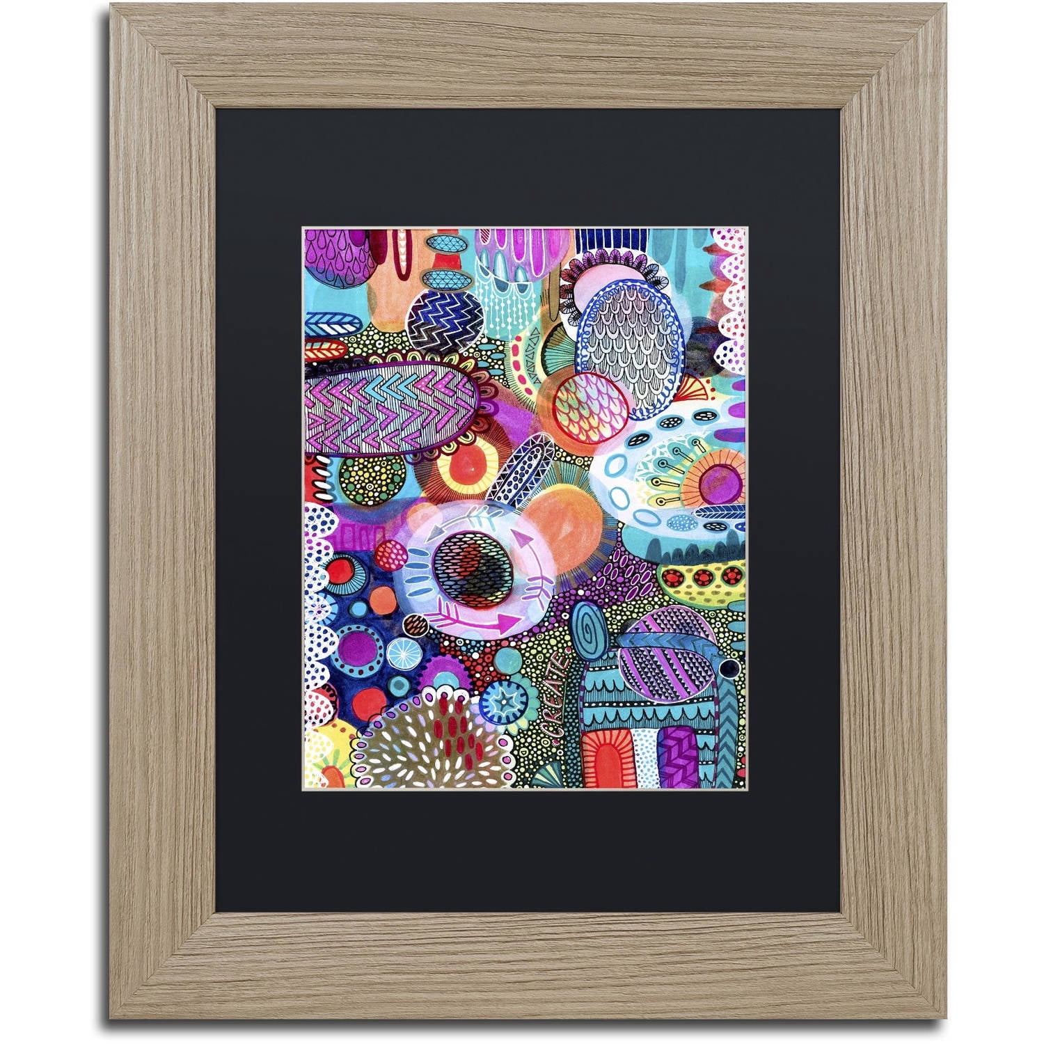 Trademark Fine Art "Creation" Canvas Art by Hello Angel, Black Matte, Birch Frame