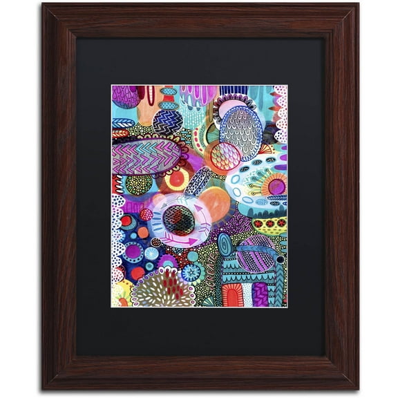 Trademark Fine Art "Creation" Canvas Art by Hello Angel, Black Matte, Wood Frame