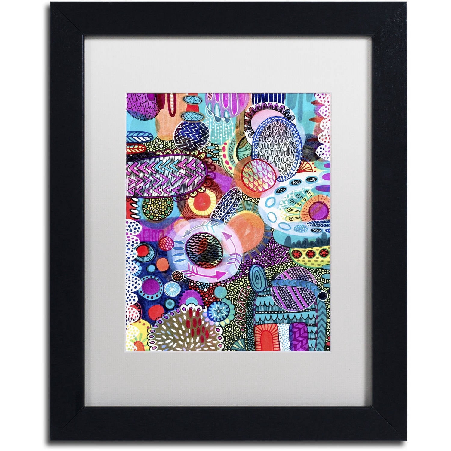 Trademark Fine Art "Creation" Canvas Art by Hello Angel, White Matte, Black Frame