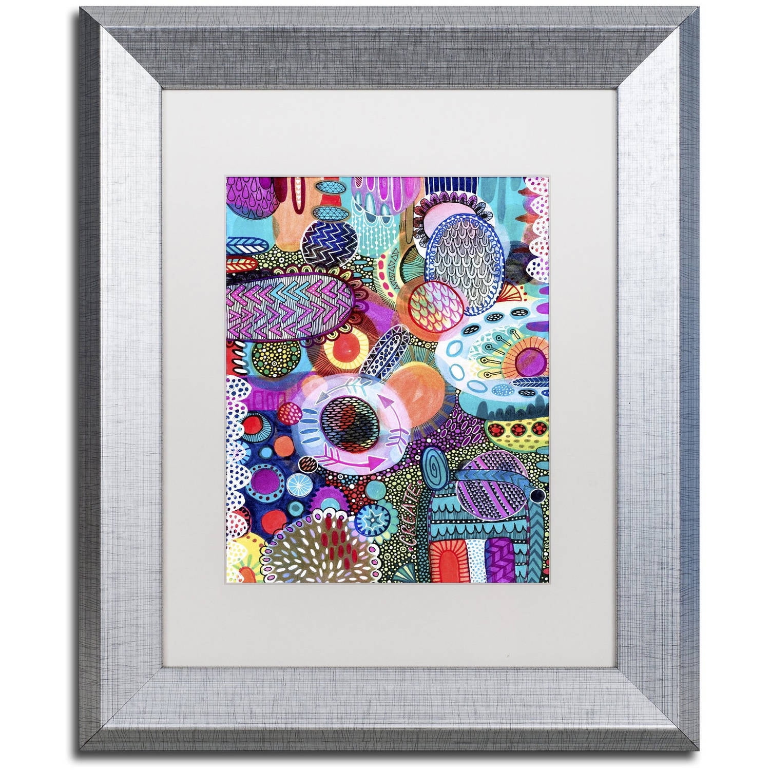 Trademark Fine Art "Creation" Canvas Art by Hello Angel, White Matte, Silver Frame