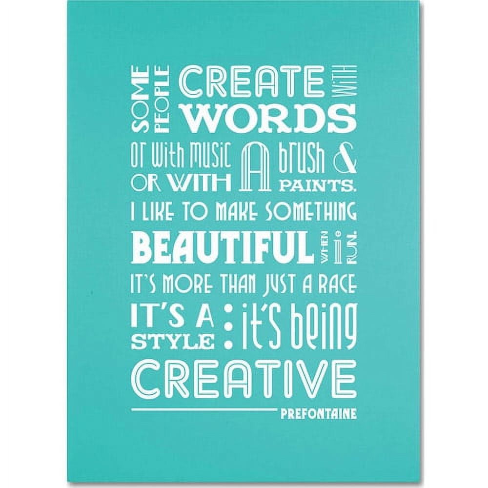 Trademark Fine Art "Creative Running I" Canvas Art by Megan Romo