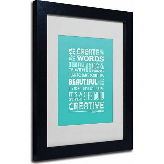 Trademark Fine Art "Creative Running I" Matted Framed Art by Megan Romo, Black Frame