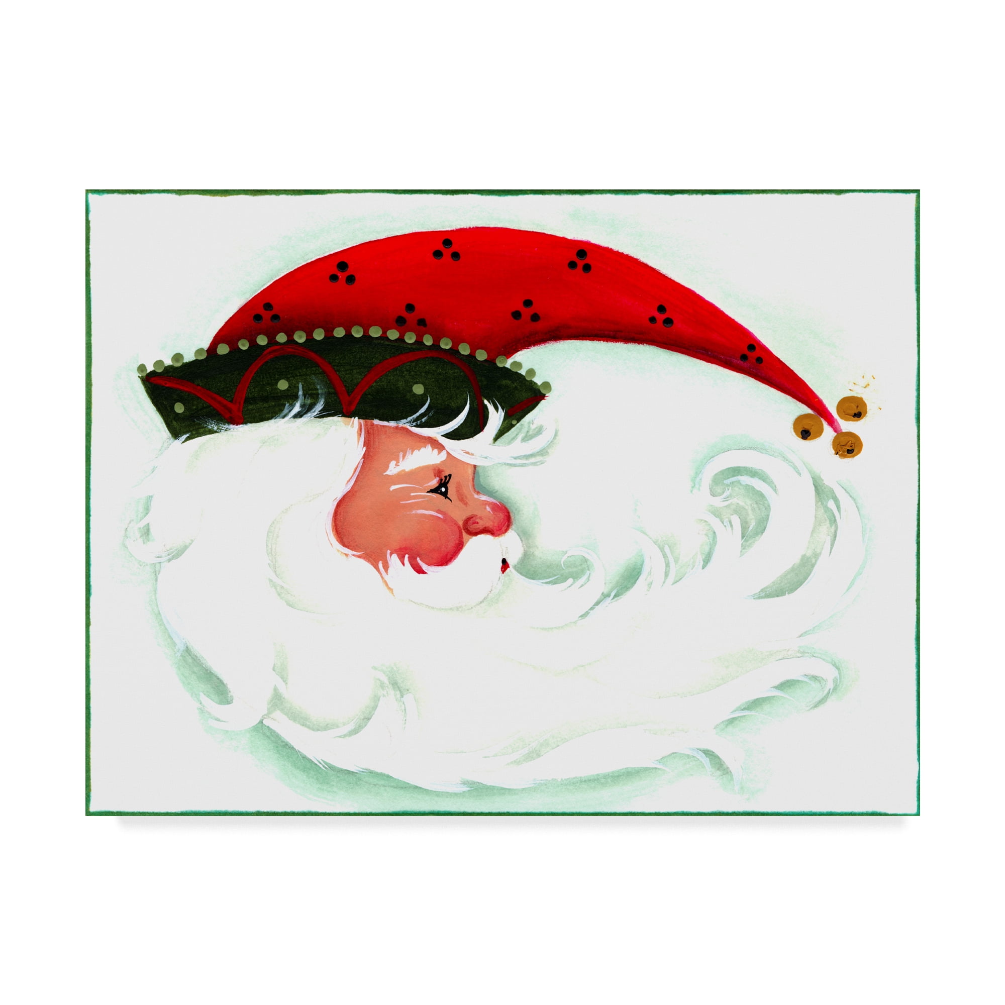 Trademark Fine Art 'Crescent Santa' Canvas Art by Beverly Johnston