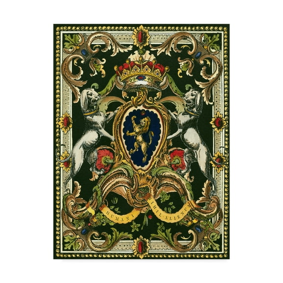 Trademark Fine Art 'Crest on Black I' Canvas Art by Vision Studio