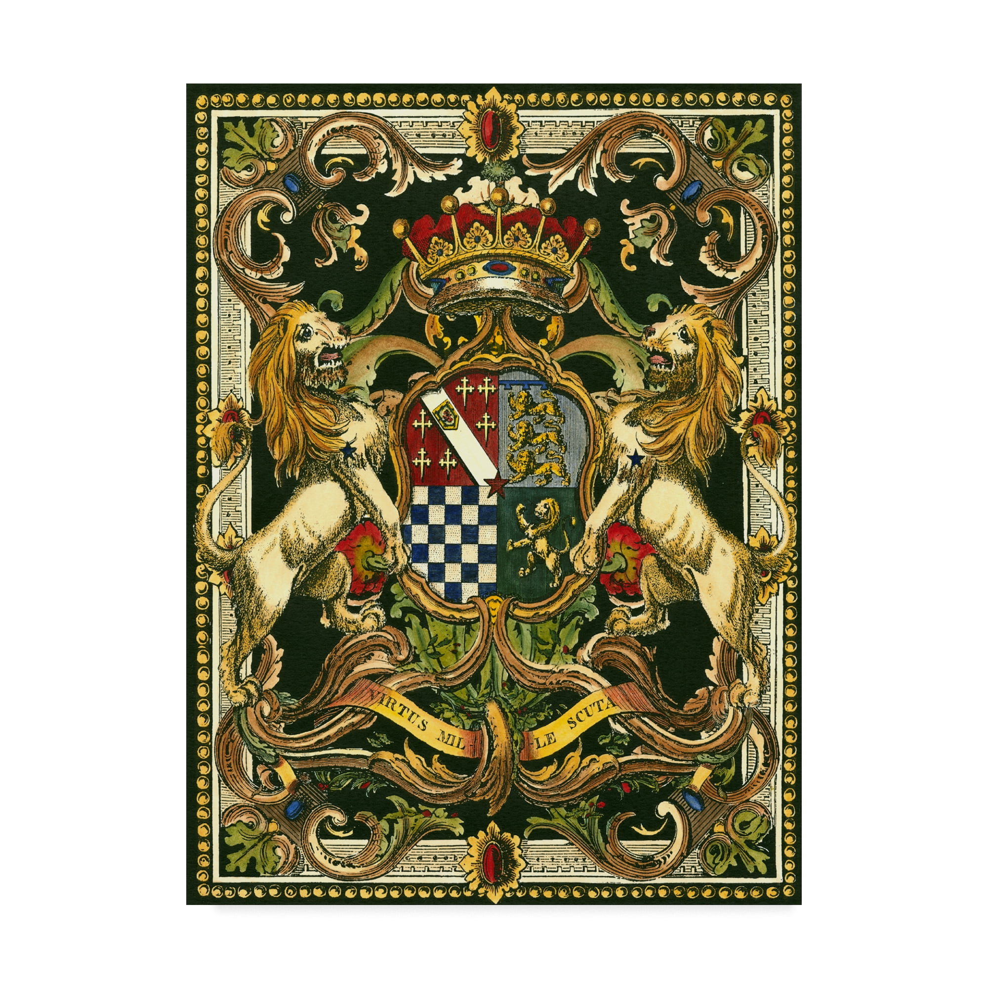 Trademark Fine Art 'Crest on Black II' Canvas Art by Vision Studio