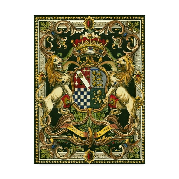 Trademark Fine Art 'Crest on Black II' Canvas Art by Vision Studio