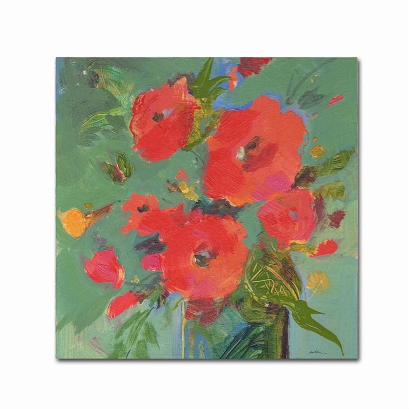Trademark Fine Art "Crimson Bouquet" Canvas Art by Sheila Golden