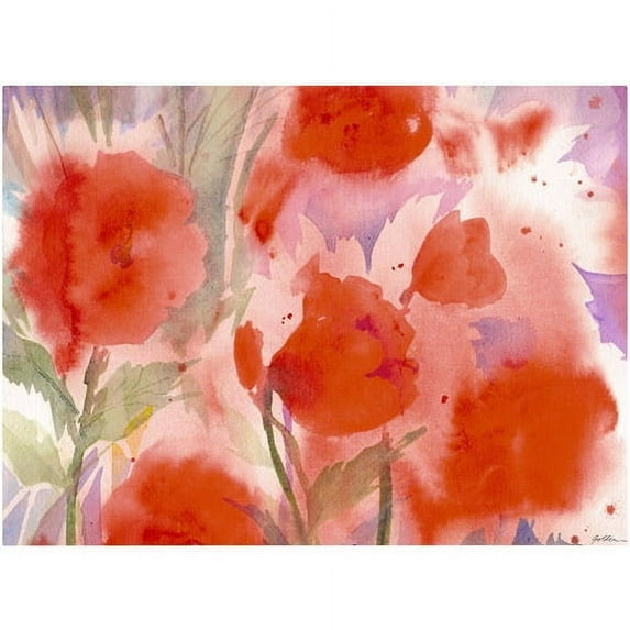 Trademark Fine Art "Crimson Field" Canvas Art by Sheila Golden