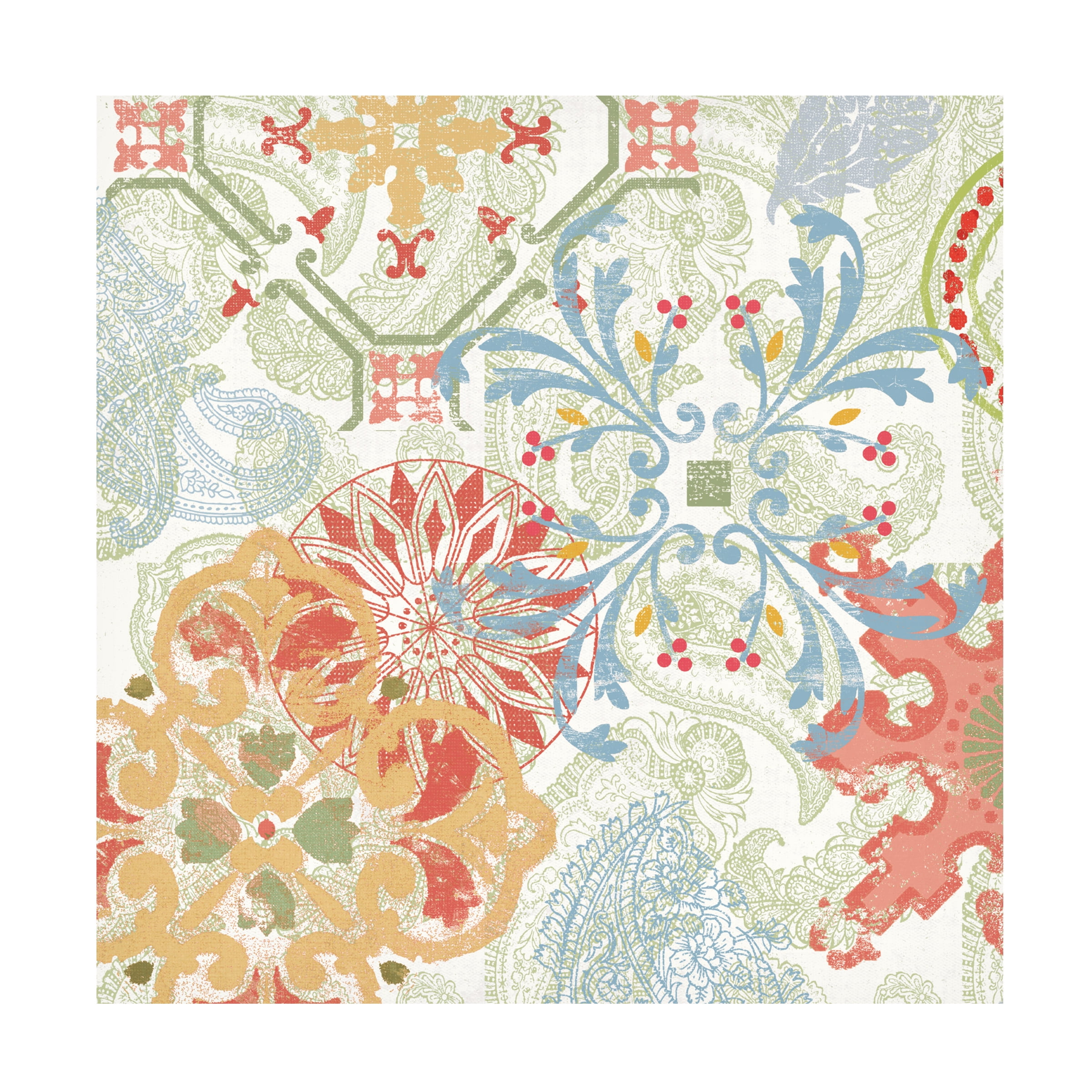 Trademark Fine Art 'Crimson Stamps II Spring' Canvas Art by Pela Studio