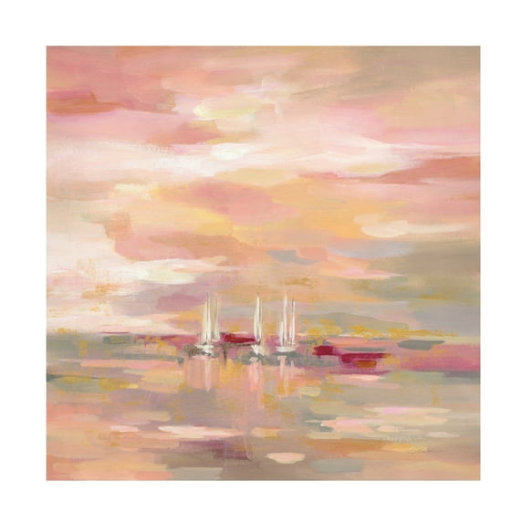Trademark Fine Art Silvia Vassileva Crimson Waves Canvas Wall Art - 35x35