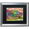 thumbnail image 1 of Trademark Fine Art "Crocodile" Canvas Art by Dean Russo, Black Matte, Silver Frame, 1 of 1