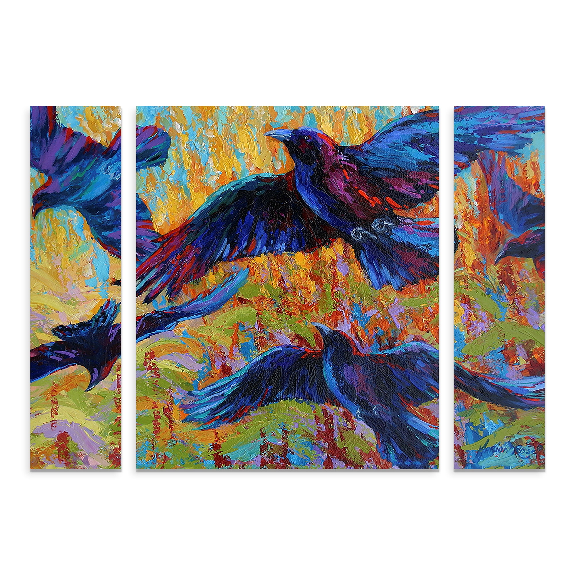 Trademark Fine Art 'Crows 6' Canvas Art by Marion Rose