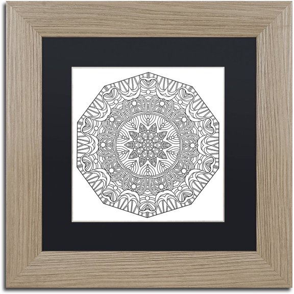 Trademark Fine Art "Crushing Mandala" Canvas Art by Kathy G. Ahrens, Black Matte, Birch Frame