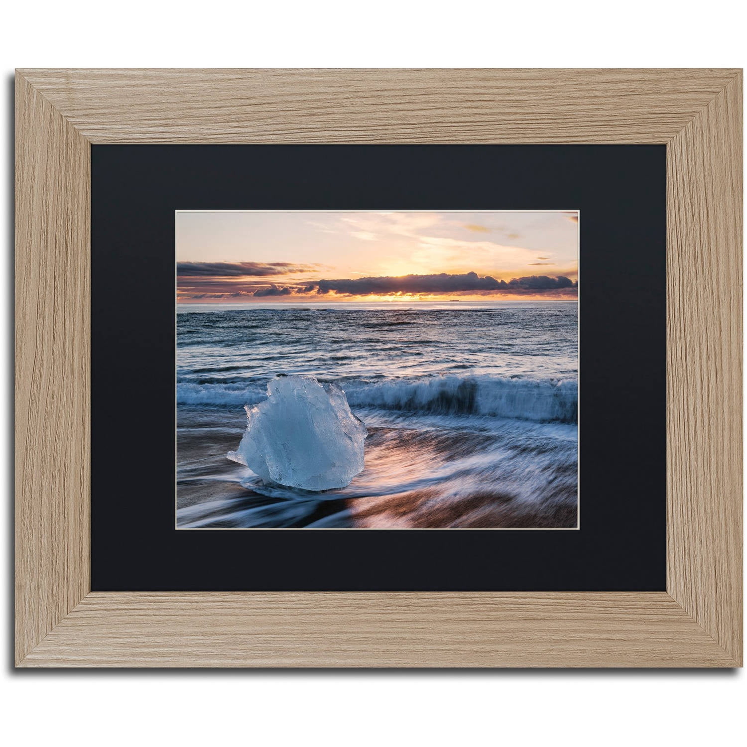 Trademark Fine Art "Crystal Floret" Canvas Art by Michael Blanchette Photography Black Matte, Birch Frame