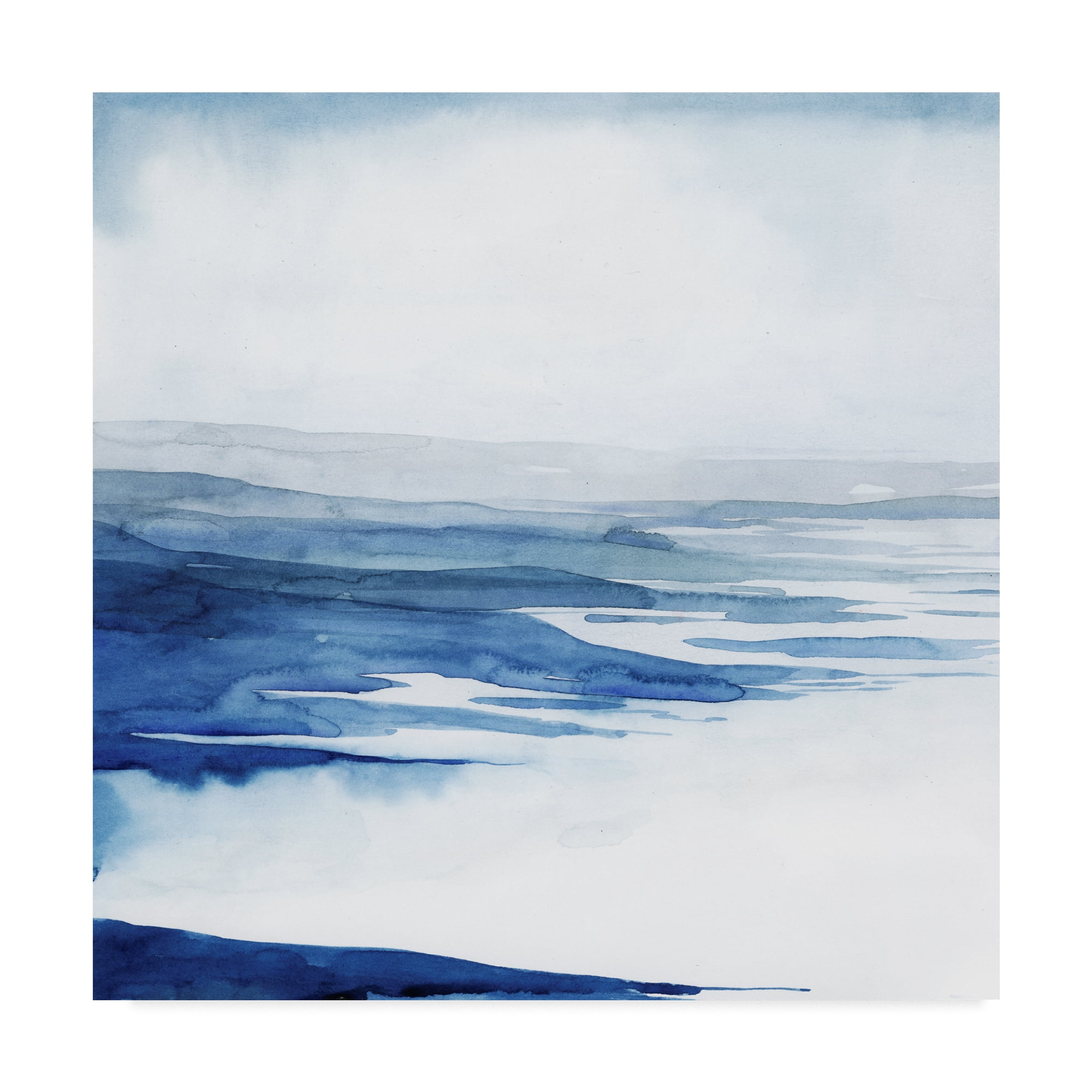 Grace Popp 24" x 24" Blue and White Abstract Canvas Art