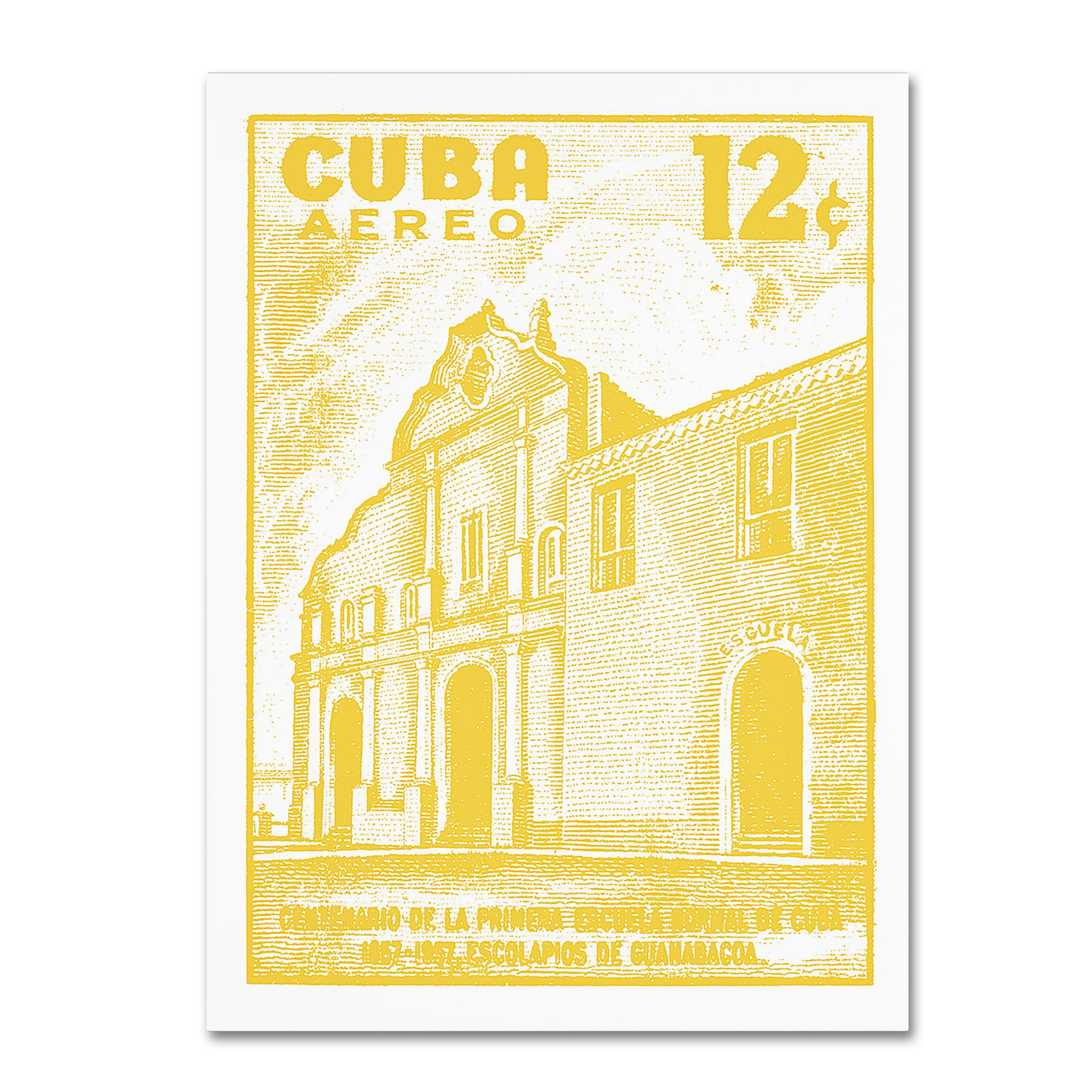 Trademark Fine Art 'Cuba Stamp VI Bright' Canvas Art by Wild Apple Portfolio