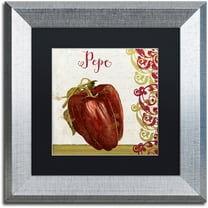 Trademark Fine Art "Cucina Italiana Vii" Canvas Art by Color Bakery Black Matte, Silver Frame