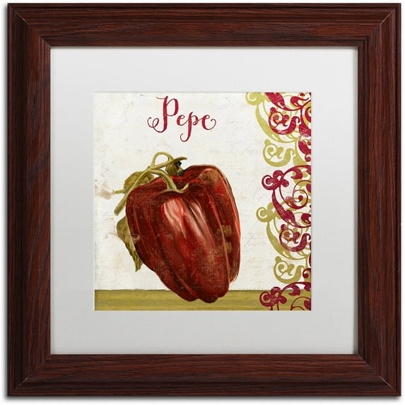 Trademark Fine Art "Cucina Italiana Vii" Canvas Art by Color Bakery White Matte, Wood Frame