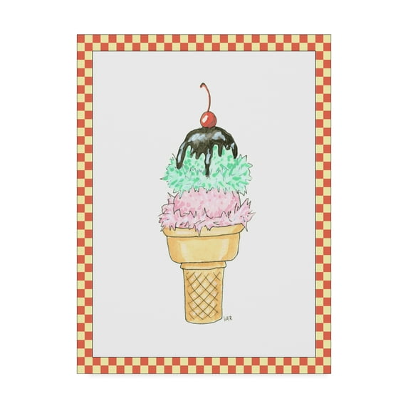 Trademark Fine Art Cuisine Canvas Art ' Ice Cream Parlor I ' by Virginia A. Roper