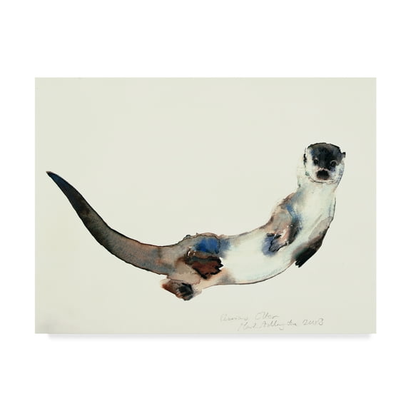 Trademark Fine Art 'Curious Otter' Canvas Art by Mark Adlington