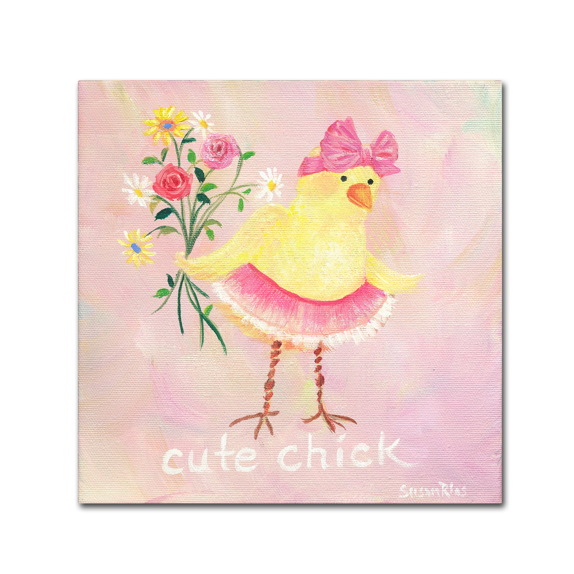 Trademark Fine Art 'Cute Chick' Canvas Art by Susan Rios