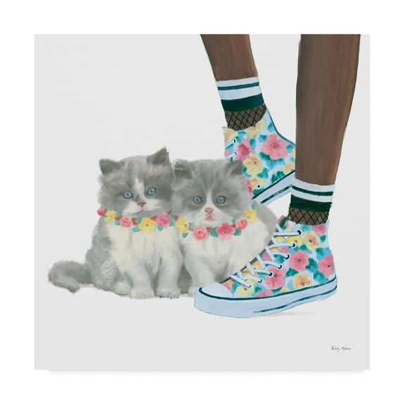Trademark Fine Art 'Cutie Kitties VII' Canvas Art by Emily Adams