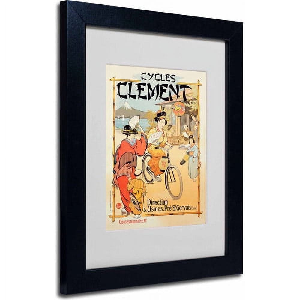 Trademark Fine Art "Cycles Clement" Canvas Art, Black Frame