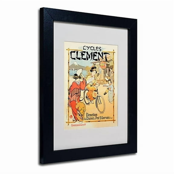 Trademark Fine Art "Cycles Clement" Canvas Art, Black Frame