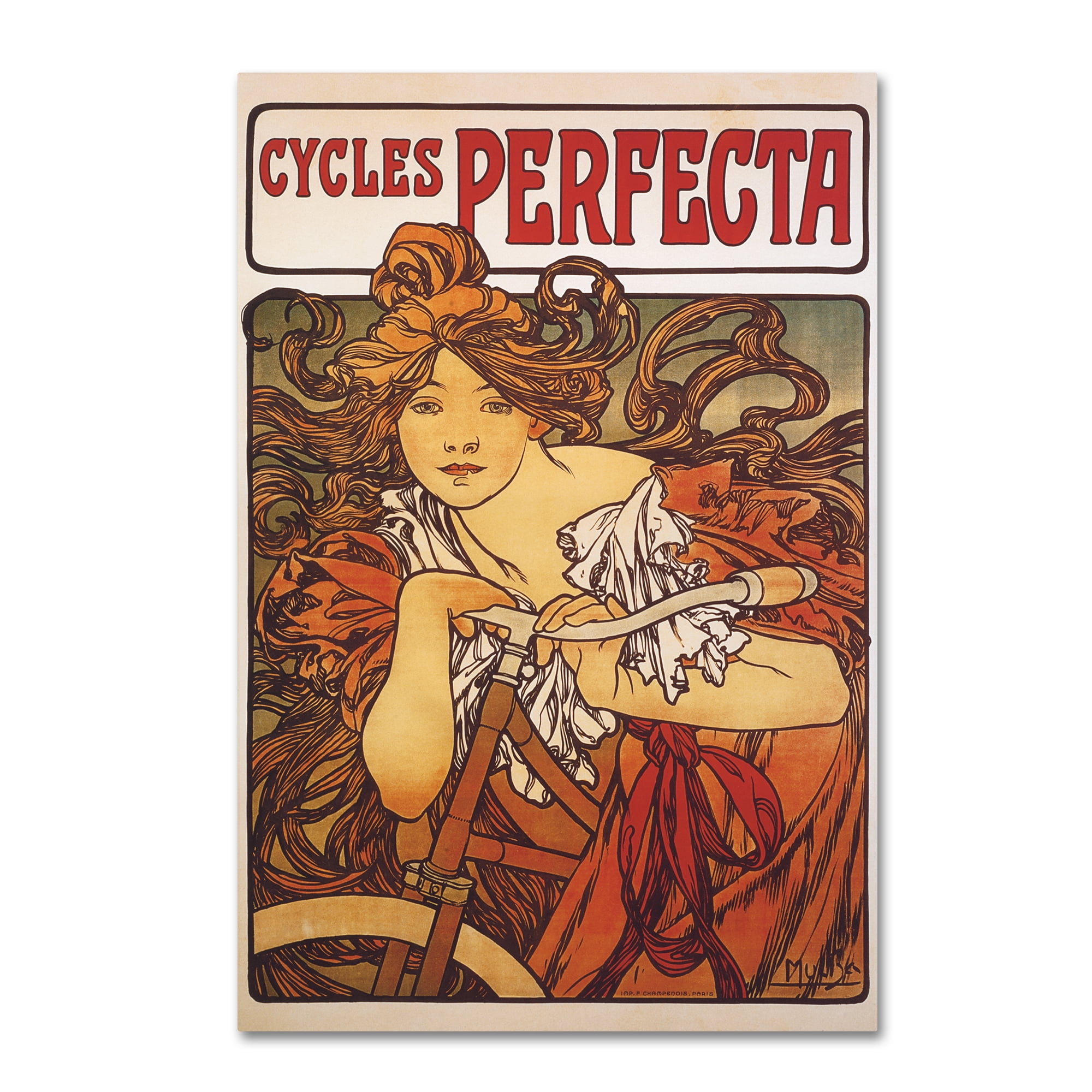 Trademark Fine Art 'Cycles Perfecta' Canvas Art by Alphonse Mucha