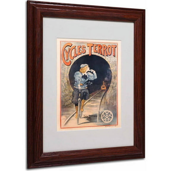 Trademark Fine Art "Cycles Terrot 1900" Canvas Art, Wood Frame