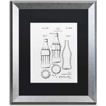 Trademark Fine Art "Cycling Skirt Patent 1885 White" Canvas Art by Claire Doherty Black Matte, Silver Frame