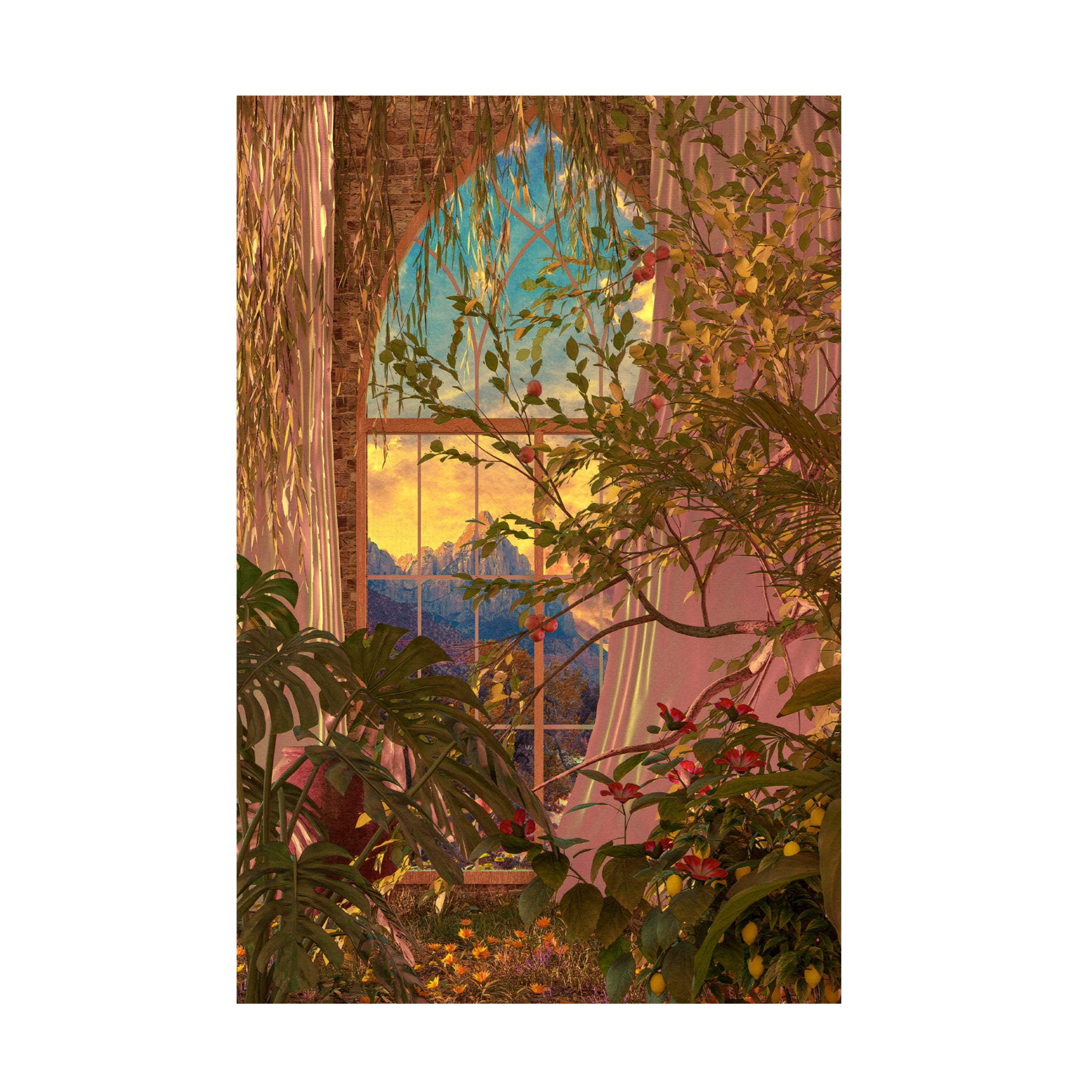 Trademark Fine Art DEKIMBE MURRAY View of a mountain Canvas Wall Art